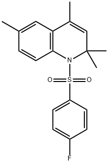 1-[(4-fluorophenyl)sulfonyl]-2,2,4,6-tetramethyl-1,2-dihydroquinoline Struktur