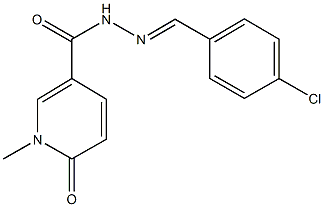 N'-(4-chlorobenzylidene)-1-methyl-6-oxo-1,6-dihydro-3-pyridinecarbohydrazide Struktur