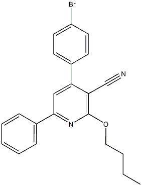 4-(4-bromophenyl)-2-butoxy-6-phenylnicotinonitrile Struktur