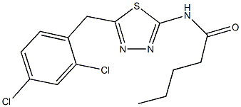 N-[5-(2,4-dichlorobenzyl)-1,3,4-thiadiazol-2-yl]pentanamide Struktur