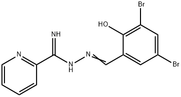 N'-(3,5-dibromo-2-hydroxybenzylidene)-2-pyridinecarboximidohydrazide Struktur