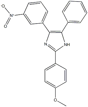 4-{3-nitrophenyl}-2-(4-methoxyphenyl)-5-phenyl-1H-imidazole Struktur