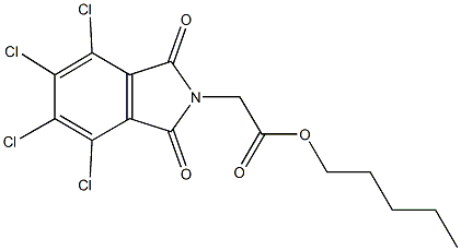 pentyl (4,5,6,7-tetrachloro-1,3-dioxo-1,3-dihydro-2H-isoindol-2-yl)acetate Struktur