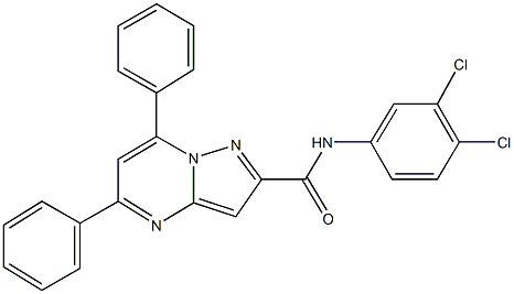 N-(3,4-dichlorophenyl)-5,7-diphenylpyrazolo[1,5-a]pyrimidine-2-carboxamide Struktur