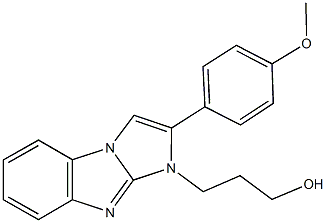 3-[2-(4-methoxyphenyl)-1H-imidazo[1,2-a]benzimidazol-1-yl]-1-propanol Struktur