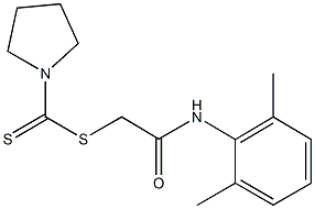 2-(2,6-dimethylanilino)-2-oxoethyl 1-pyrrolidinecarbodithioate Struktur