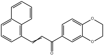 1-(2,3-dihydro-1,4-benzodioxin-6-yl)-3-(1-naphthyl)-2-propen-1-one Struktur