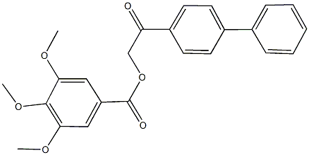 2-[1,1'-biphenyl]-4-yl-2-oxoethyl 3,4,5-trimethoxybenzoate Struktur