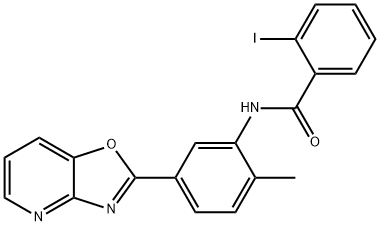 2-iodo-N-(2-methyl-5-[1,3]oxazolo[4,5-b]pyridin-2-ylphenyl)benzamide Struktur