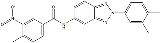 N-[2-(3,4-dimethylphenyl)-2H-1,2,3-benzotriazol-5-yl]-3-nitro-4-methylbenzamide Struktur