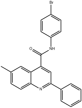 N-(4-bromophenyl)-6-methyl-2-phenylquinoline-4-carboxamide Struktur