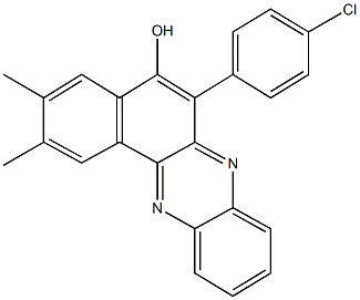 6-(4-chlorophenyl)-2,3-dimethylbenzo[a]phenazin-5-ol Struktur