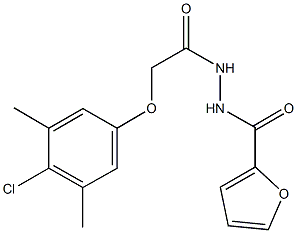 N'-[2-(4-chloro-3,5-dimethylphenoxy)acetyl]-2-furohydrazide Struktur