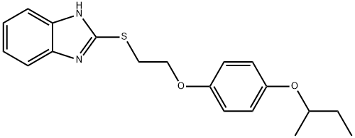 2-{[2-(4-sec-butoxyphenoxy)ethyl]sulfanyl}-1H-benzimidazole Struktur