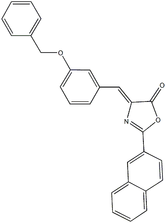 4-[3-(benzyloxy)benzylidene]-2-(2-naphthyl)-1,3-oxazol-5(4H)-one Struktur