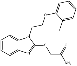 2-({1-[2-(2-methylphenoxy)ethyl]-1H-benzimidazol-2-yl}sulfanyl)acetamide Struktur