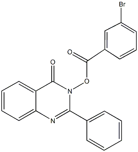 3-[(3-bromobenzoyl)oxy]-2-phenyl-4(3H)-quinazolinone Struktur