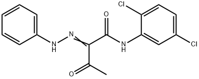 N-(2,5-dichlorophenyl)-3-oxo-2-(phenylhydrazono)butanamide Struktur