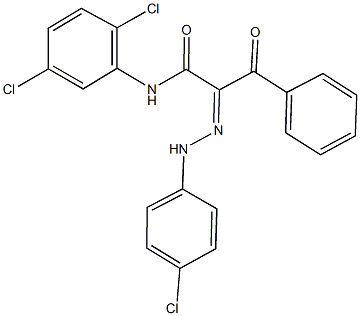 2-[(4-chlorophenyl)hydrazono]-N-(2,5-dichlorophenyl)-3-oxo-3-phenylpropanamide Struktur