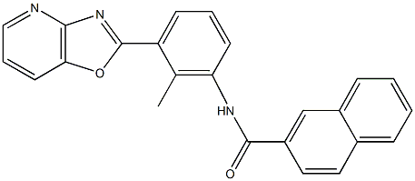 N-(2-methyl-3-[1,3]oxazolo[4,5-b]pyridin-2-ylphenyl)-2-naphthamide Struktur