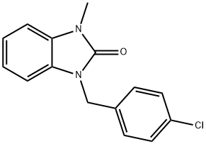 1-(4-chlorobenzyl)-3-methyl-1,3-dihydro-2H-benzimidazol-2-one Struktur