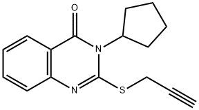 3-cyclopentyl-2-(2-propynylsulfanyl)-4(3H)-quinazolinone Struktur