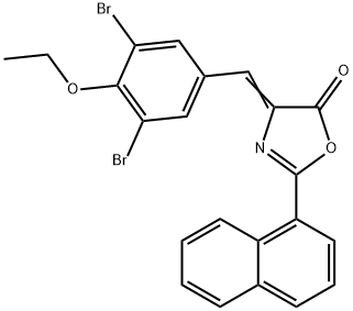 4-(3,5-dibromo-4-ethoxybenzylidene)-2-(1-naphthyl)-1,3-oxazol-5(4H)-one Struktur