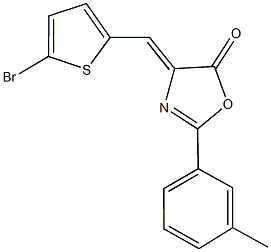 4-[(5-bromo-2-thienyl)methylene]-2-(3-methylphenyl)-1,3-oxazol-5(4H)-one Struktur