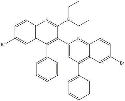 N,N-diethyl-2,3'-bis[6-bromo-4-phenylquinoline]-2'-amine Struktur