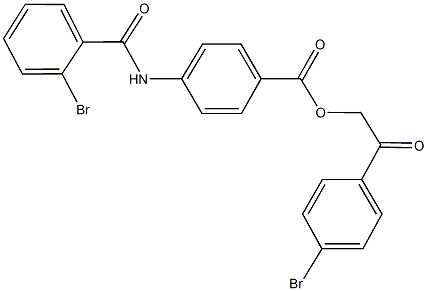 2-(4-bromophenyl)-2-oxoethyl 4-[(2-bromobenzoyl)amino]benzoate Struktur