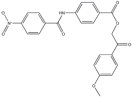 2-(4-methoxyphenyl)-2-oxoethyl 4-({4-nitrobenzoyl}amino)benzoate Struktur