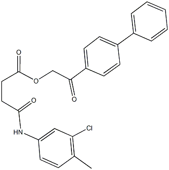 2-[1,1'-biphenyl]-4-yl-2-oxoethyl 4-(3-chloro-4-methylanilino)-4-oxobutanoate Struktur