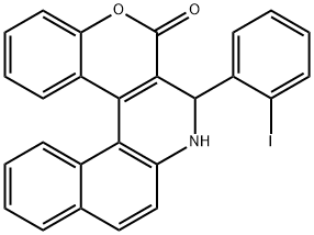 3-(2-iodophenyl)-3,4-dihydro-2H-benzo[f]chromeno[3,4-c]quinolin-2-one Struktur