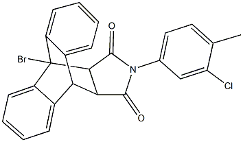 1-bromo-17-(3-chloro-4-methylphenyl)-17-azapentacyclo[6.6.5.0~2,7~.0~9,14~.0~15,19~]nonadeca-2,4,6,9,11,13-hexaene-16,18-dione Struktur