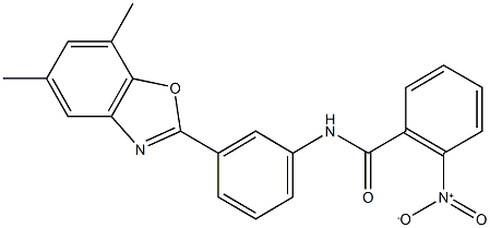 N-[3-(5,7-dimethyl-1,3-benzoxazol-2-yl)phenyl]-2-nitrobenzamide Struktur