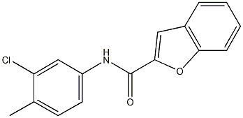 N-(3-chloro-4-methylphenyl)-1-benzofuran-2-carboxamide Struktur