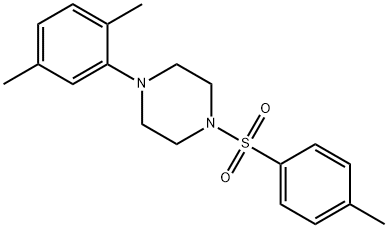 1-(2,5-dimethylphenyl)-4-[(4-methylphenyl)sulfonyl]piperazine Struktur