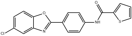 N-[4-(5-chloro-1,3-benzoxazol-2-yl)phenyl]-2-thiophenecarboxamide Struktur