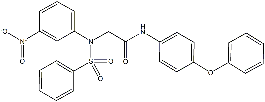 2-[3-nitro(phenylsulfonyl)anilino]-N-(4-phenoxyphenyl)acetamide Struktur