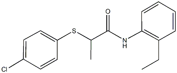 2-[(4-chlorophenyl)sulfanyl]-N-(2-ethylphenyl)propanamide Struktur