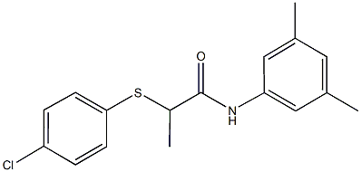 2-[(4-chlorophenyl)sulfanyl]-N-(3,5-dimethylphenyl)propanamide Struktur