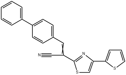 3-[1,1'-biphenyl]-4-yl-2-[4-(2-thienyl)-1,3-thiazol-2-yl]acrylonitrile Struktur