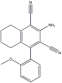 2-amino-4-(2-methoxyphenyl)-5,6,7,8-tetrahydronaphthalene-1,3-dicarbonitrile Struktur