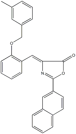 4-{2-[(3-methylbenzyl)oxy]benzylidene}-2-(2-naphthyl)-1,3-oxazol-5(4H)-one Struktur