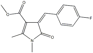 methyl 4-(4-fluorobenzylidene)-1,2-dimethyl-5-oxo-4,5-dihydro-1H-pyrrole-3-carboxylate Struktur