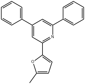 2-(5-methyl-2-furyl)-4,6-diphenylpyridine Struktur