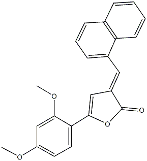 5-(2,4-dimethoxyphenyl)-3-(1-naphthylmethylene)-2(3H)-furanone Struktur