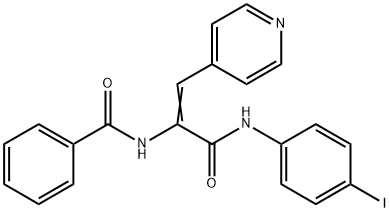 N-[1-[(4-iodoanilino)carbonyl]-2-(4-pyridinyl)vinyl]benzamide Struktur