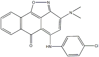 5-(4-chloroanilino)-3-(dimethylamino)-6H-anthra[1,9-cd]isoxazol-6-one Struktur