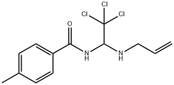 4-methyl-N-[2,2,2-trichloro-1-(prop-2-enylamino)ethyl]benzamide Struktur